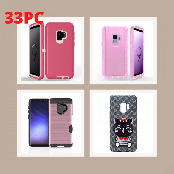 Wholesale 33pc Lot of Samsung Galaxy S9 Assorted Mix Style and Color Cases - Lots Deal (All Style)